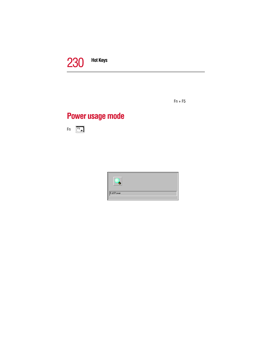 Power usage mode | Toshiba 1805 User Manual | Page 230 / 261