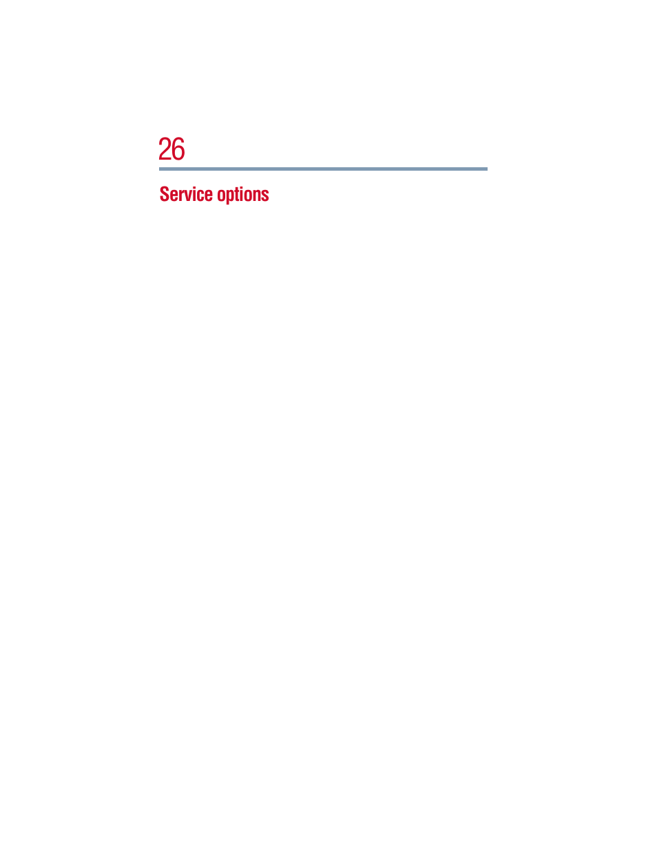 Service options | Toshiba 1805 User Manual | Page 26 / 261
