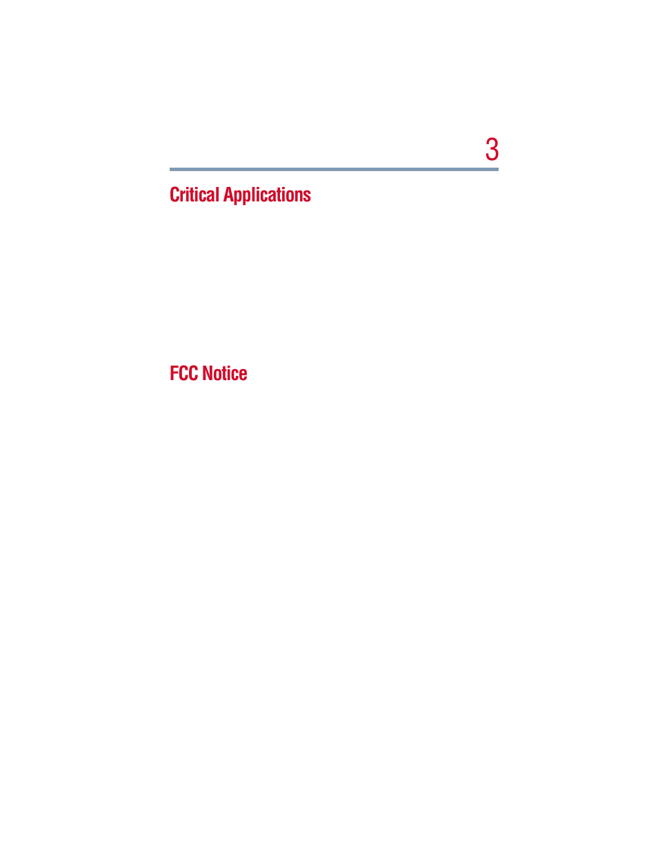 Critical applications, Fcc notice | Toshiba 1805 User Manual | Page 3 / 261
