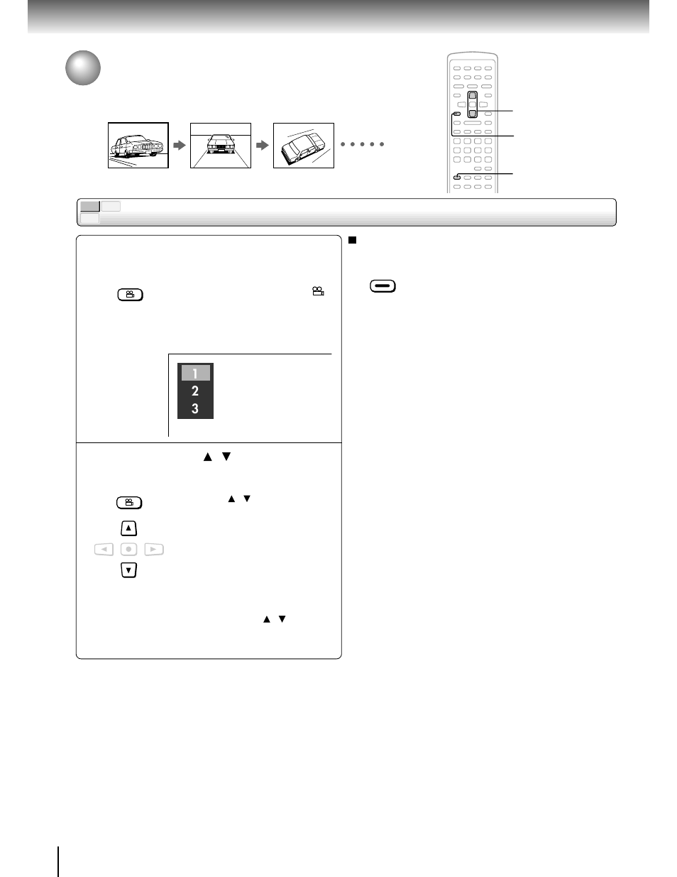 Selecting the camera angle, Changing the camera angle | Toshiba SD-3750 User Manual | Page 37 / 66