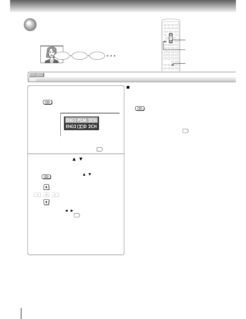 Selecting a language, Selecting a playback audio setting | Toshiba SD-3750 User Manual | Page 39 / 66