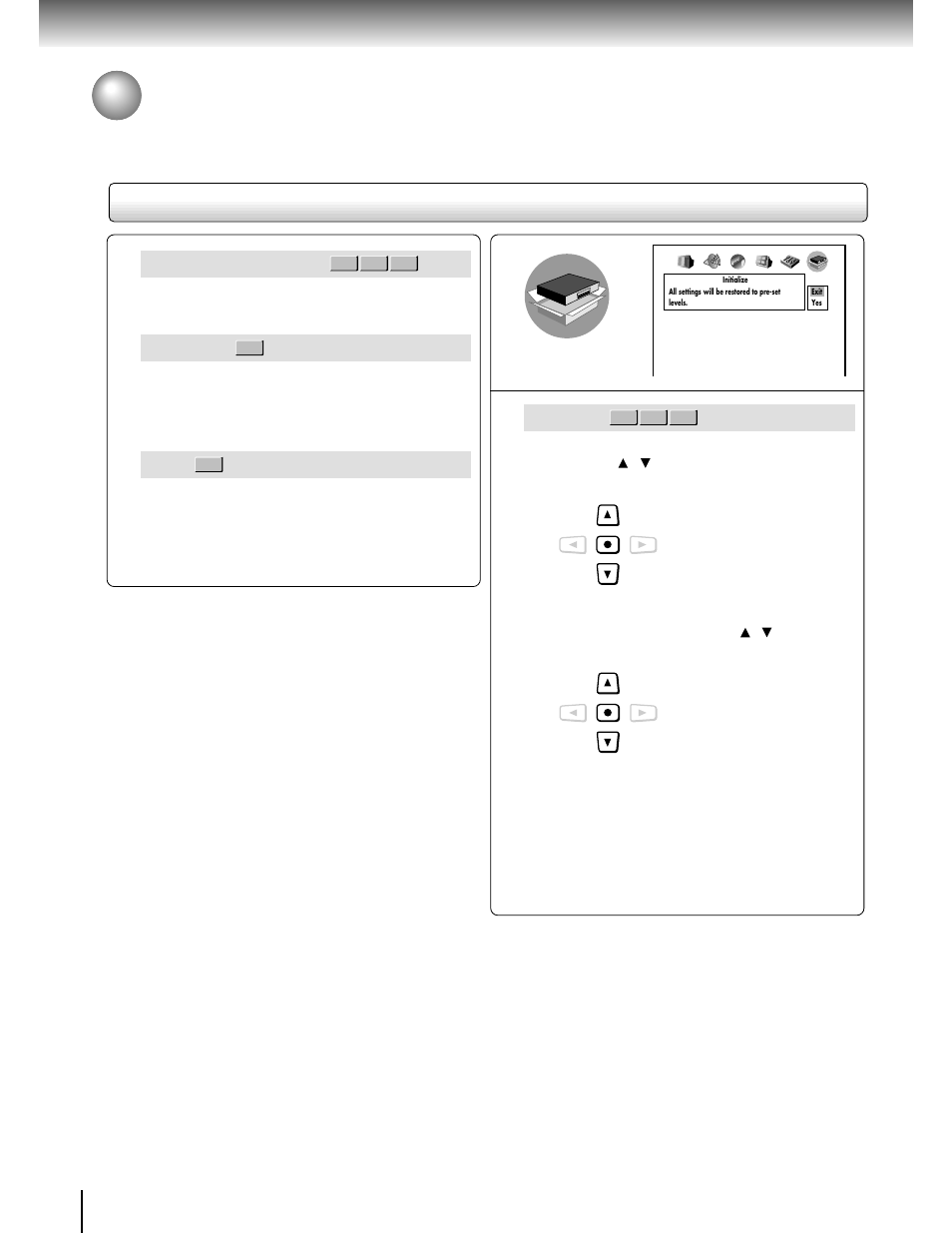 Customizing the function settings (continued), Setting details, Remote confirmation | Title stop, Initialize | Toshiba SD-3750 User Manual | Page 59 / 66