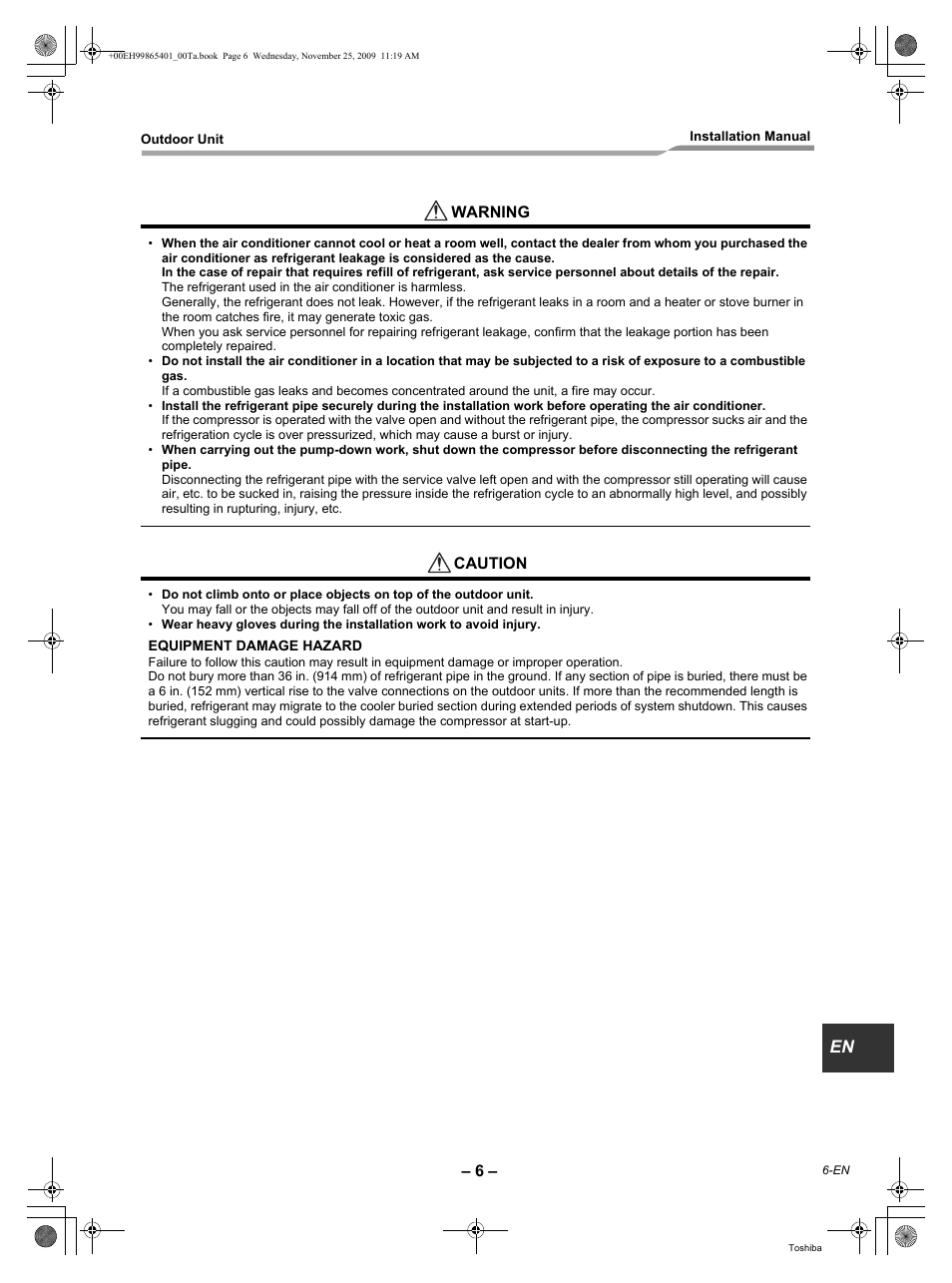 Toshiba CARRIER RAV-SP240AT2-UL User Manual | Page 7 / 24