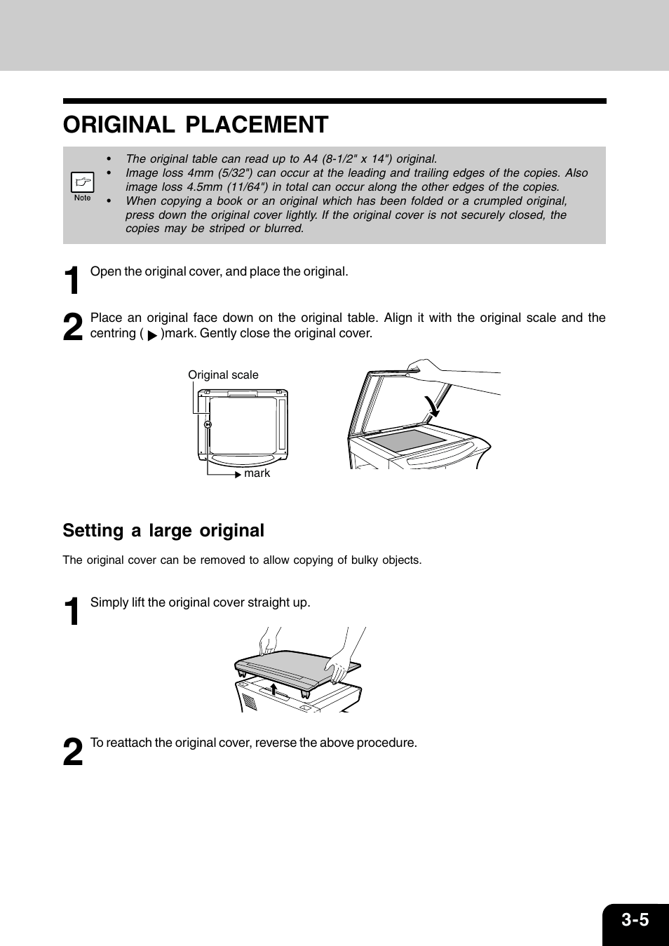 Original placement | Toshiba 120/150 User Manual | Page 28 / 94