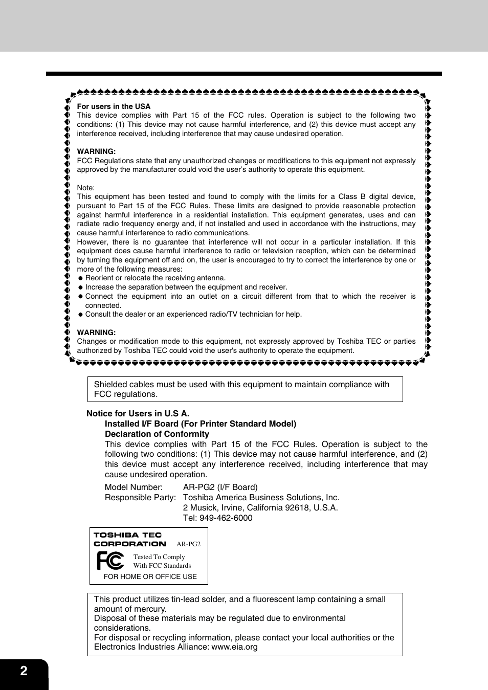 Toshiba 120/150 User Manual | Page 3 / 94