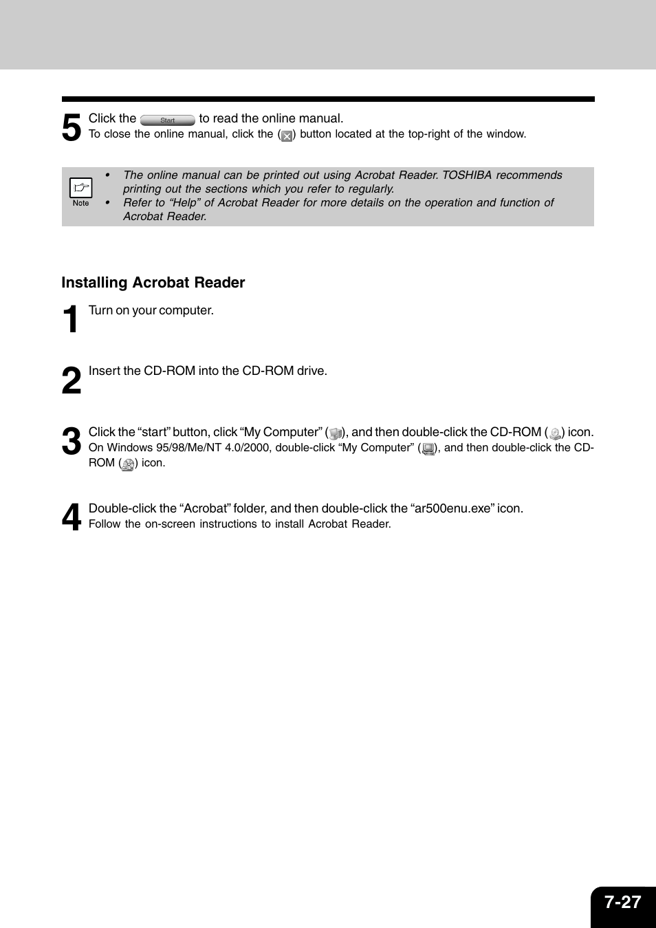 Toshiba 120/150 User Manual | Page 78 / 94