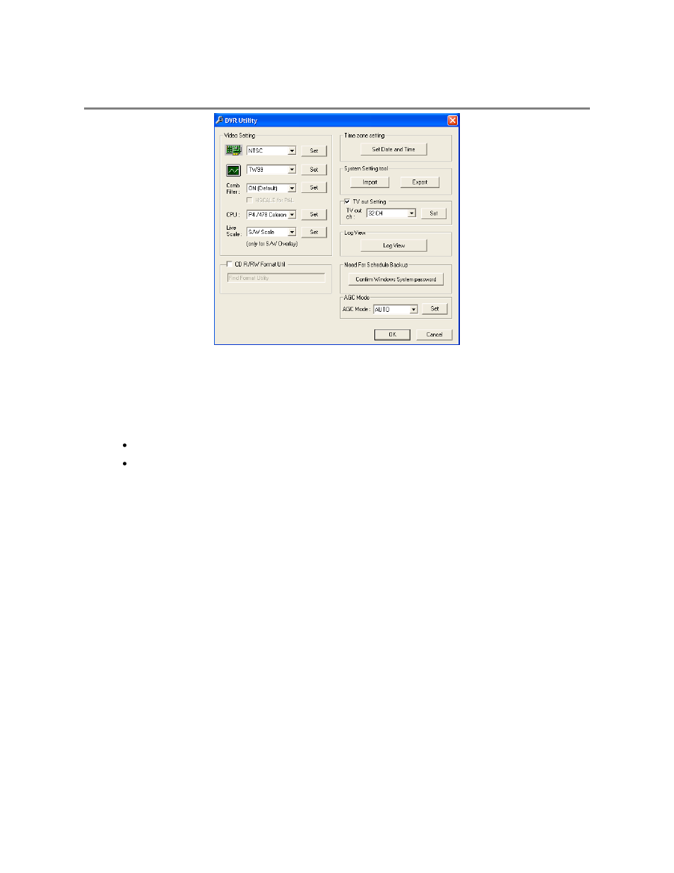 Using the dvr utility, Importing dvr settings, Exporting dvr settings | Toshiba SURVEILLIX 27829AF User Manual | Page 13 / 105