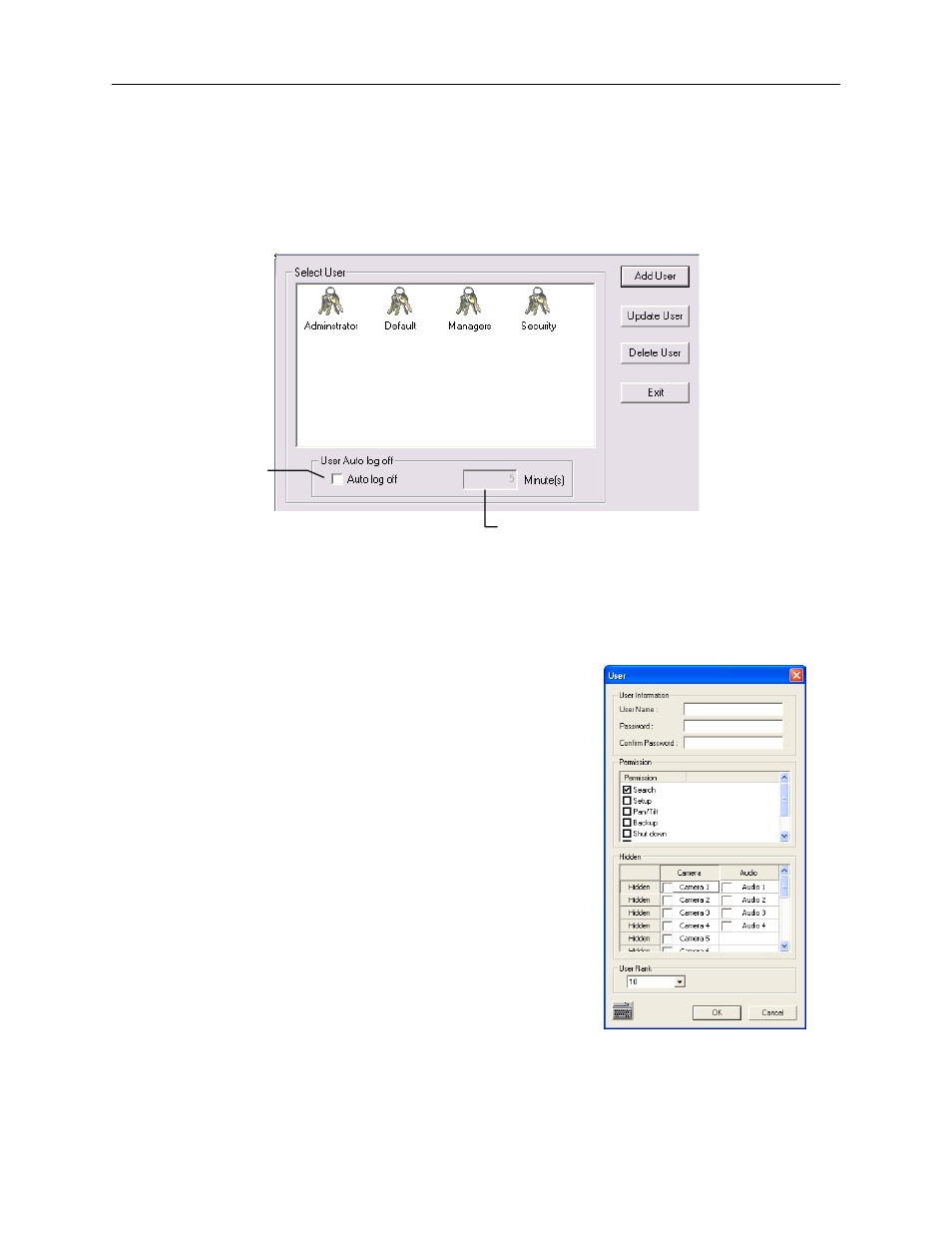 User management, Add a new user | Toshiba SURVEILLIX 27829AF User Manual | Page 46 / 105