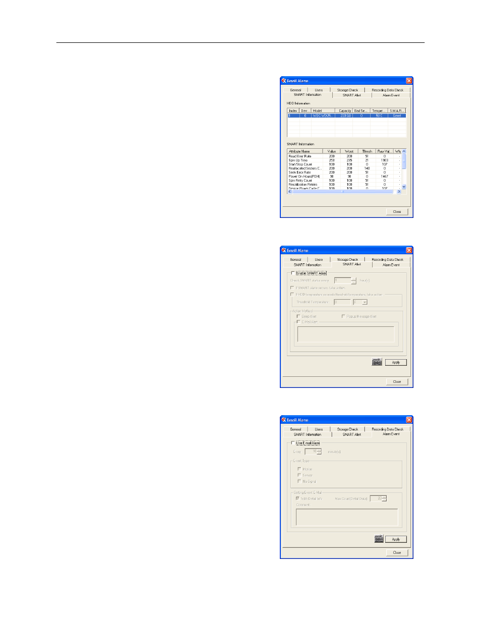 Smart information, Smart alert, Alarm event | Toshiba SURVEILLIX 27829AF User Manual | Page 50 / 105