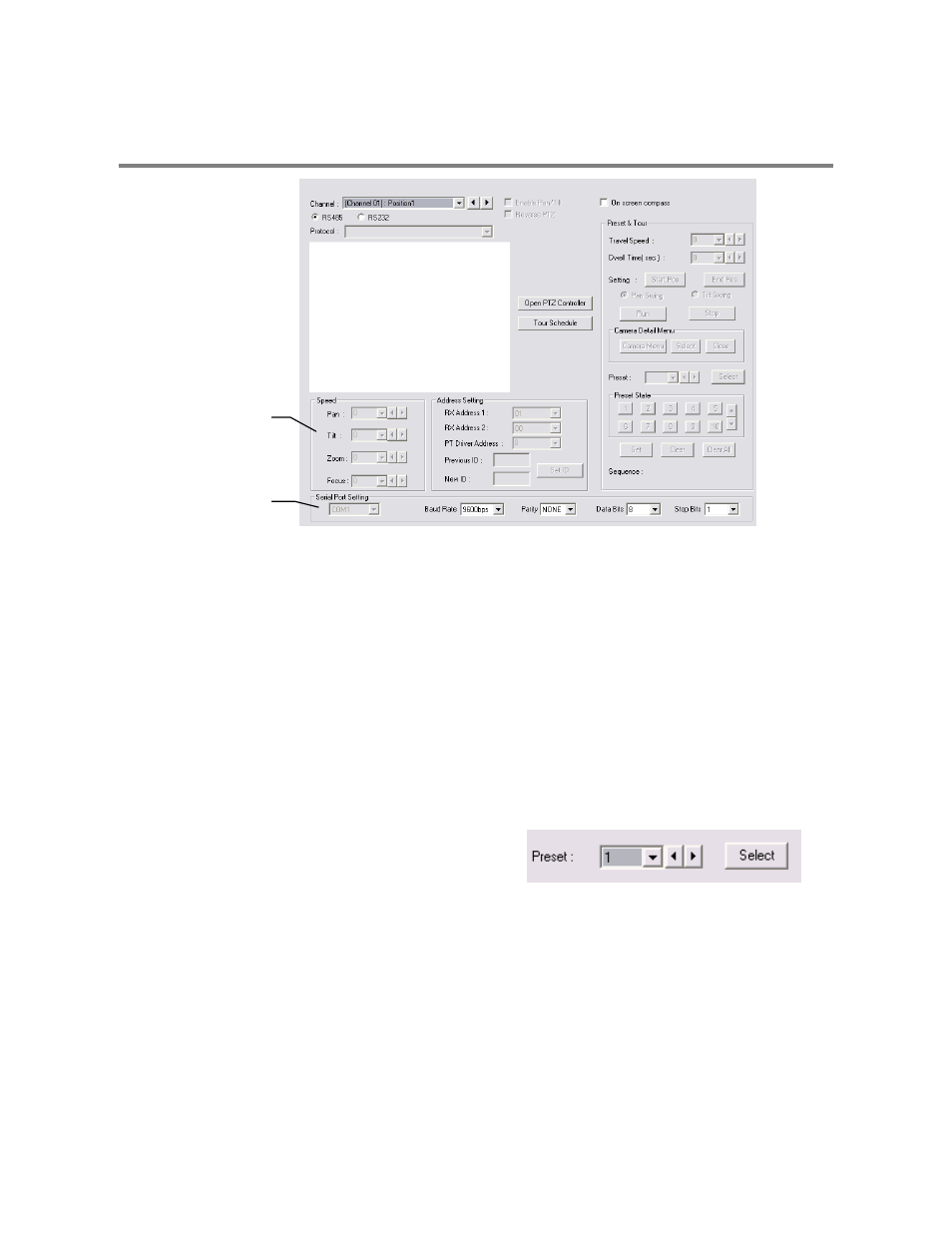 Advanced ptz setup, Creating and viewing preset positions, Creating a preset | Viewing a preset | Toshiba SURVEILLIX 27829AF User Manual | Page 67 / 105