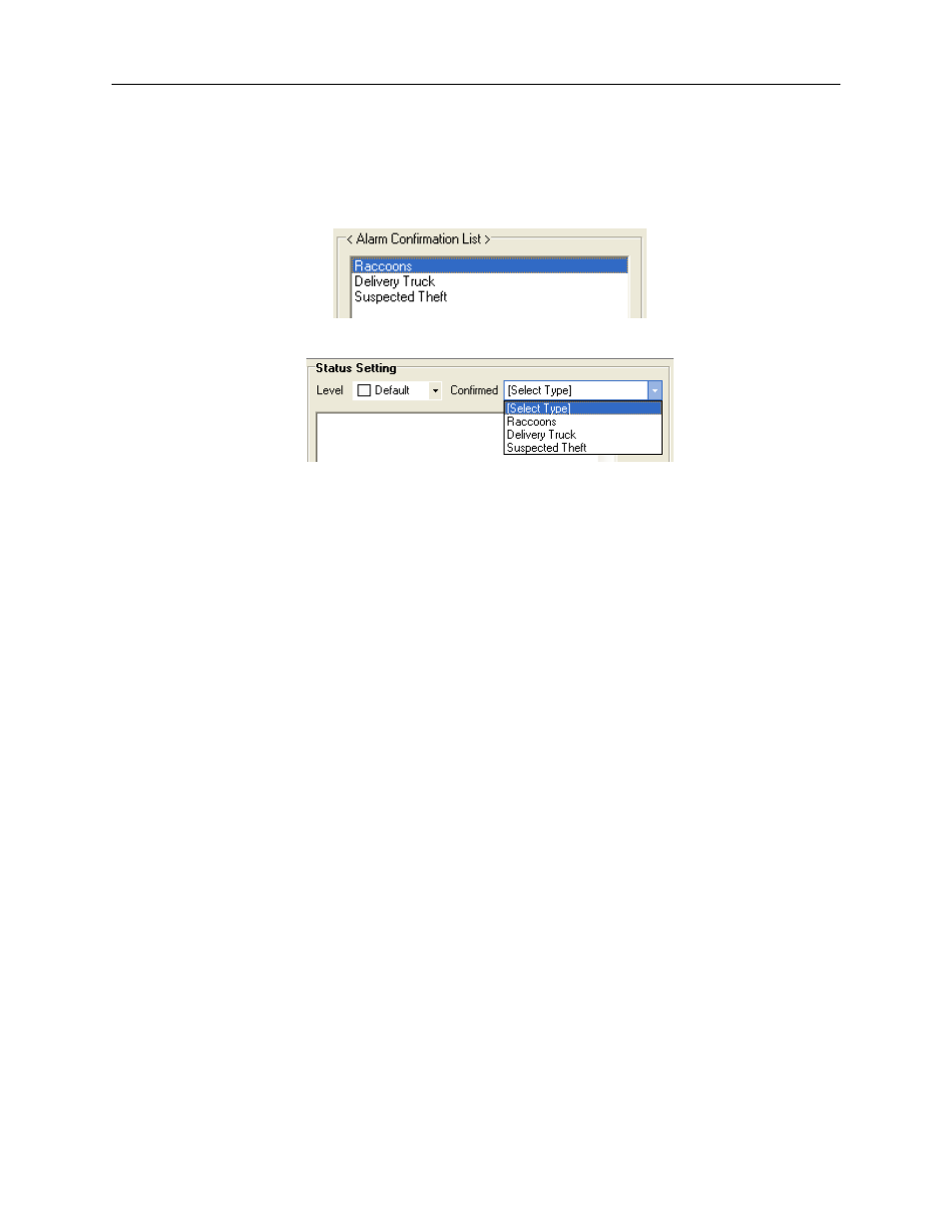Add items to alarm confirm list | Toshiba SURVEILLIX 27829AF User Manual | Page 96 / 105