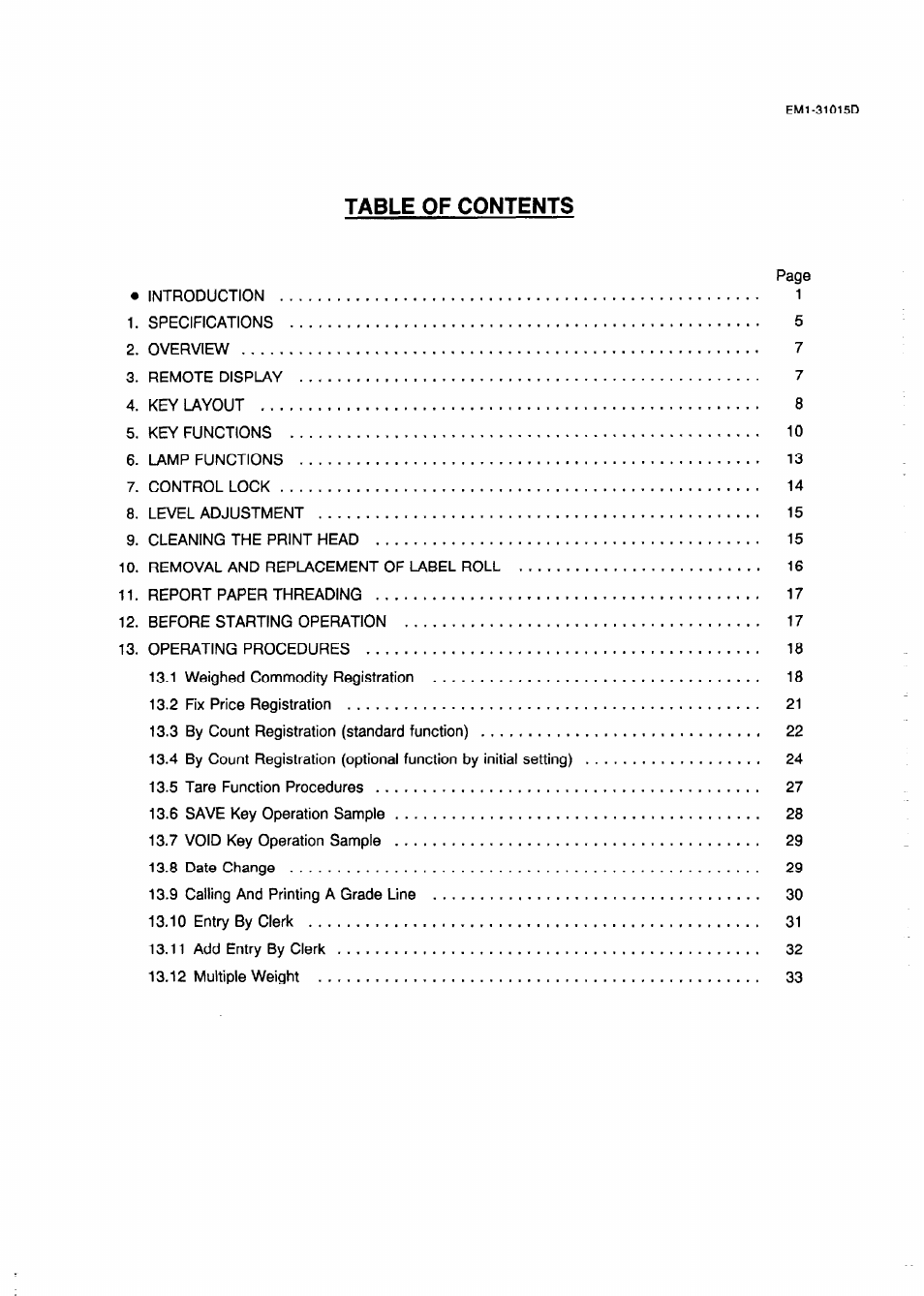 Toshiba TEC EMl-31015D User Manual | Page 2 / 79