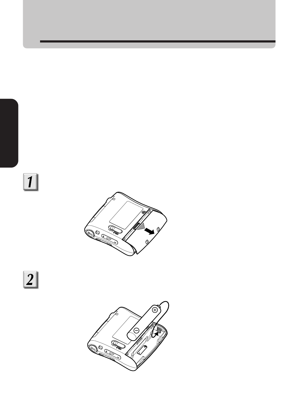 Preparation, Loading battery | Toshiba MEA210 User Manual | Page 12 / 48