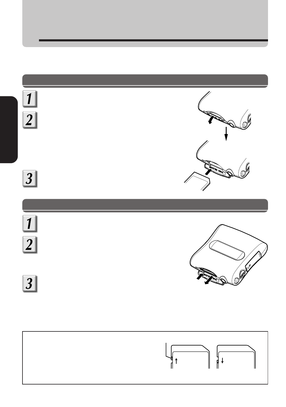 Using an sd memory card (option) | Toshiba MEA210 User Manual | Page 18 / 48