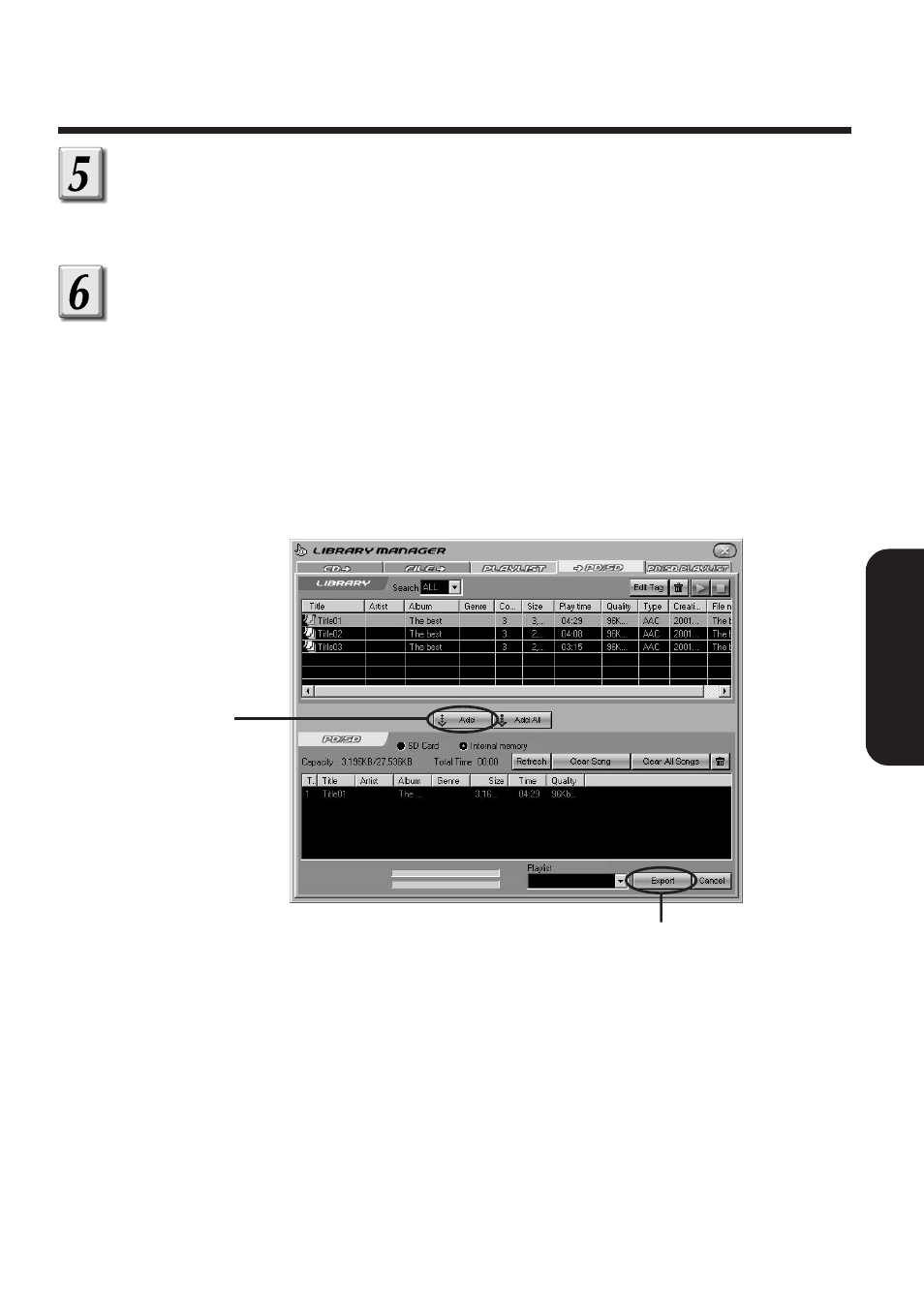 Step 7 step 6 | Toshiba MEA210 User Manual | Page 27 / 48