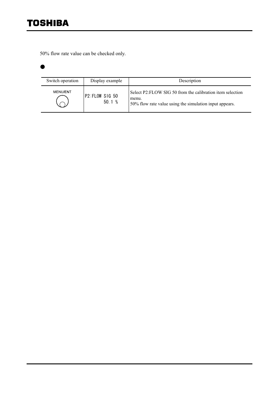 2 50% flow rate calibration | Toshiba Tohsiba Electromagnetic Flowmeter Converter L5232 User Manual | Page 125 / 174