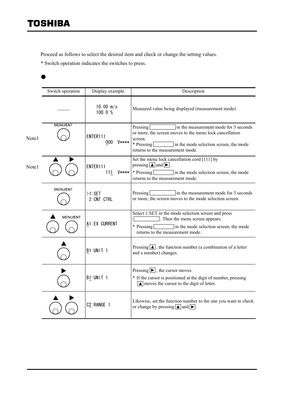 2 setting mode operation | Toshiba Tohsiba Electromagnetic Flowmeter Converter L5232 User Manual | Page 47 / 174