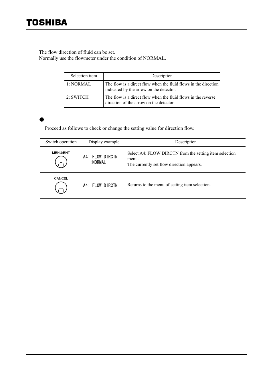 4 flow direction | Toshiba Tohsiba Electromagnetic Flowmeter Converter L5232 User Manual | Page 63 / 174