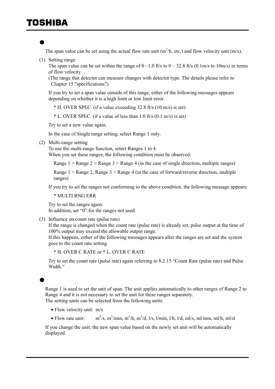 Toshiba Tohsiba Electromagnetic Flowmeter Converter L5232 User Manual | Page 74 / 174