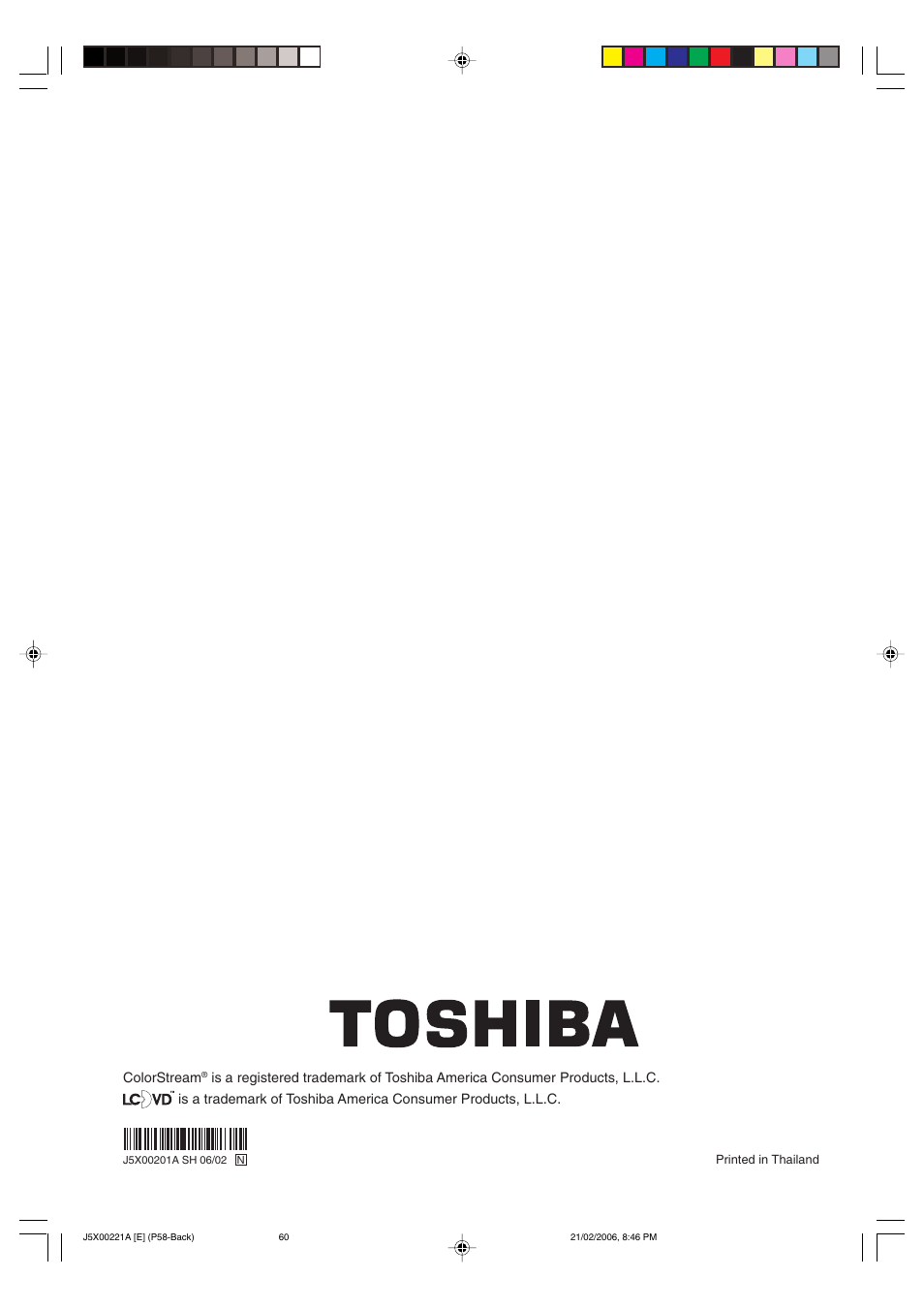 Toshiba 15DLV76 User Manual | Page 60 / 60