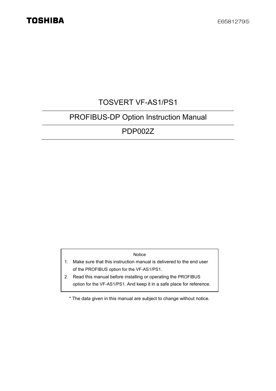 Toshiba PDP002Z User Manual | 18 pages