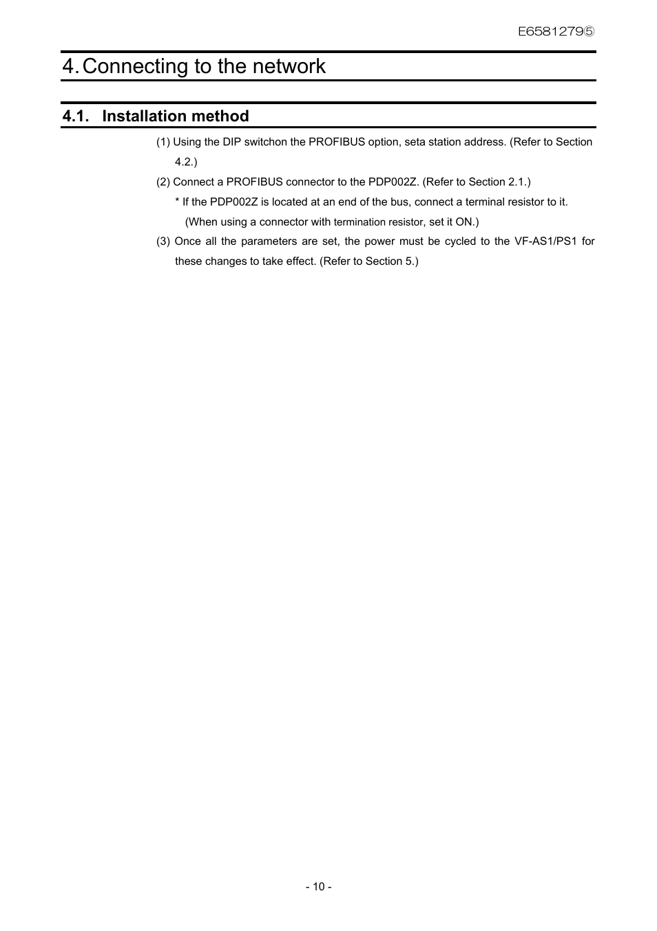 Connecting to the network, Installation method | Toshiba PDP002Z User Manual | Page 11 / 18