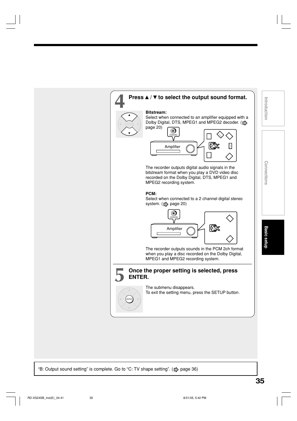 Toshiba RD-XS24SB User Manual | Page 35 / 41