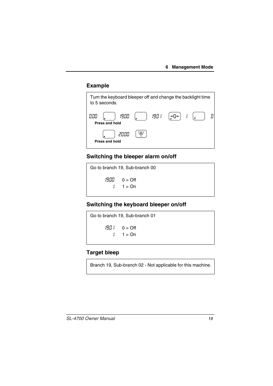Toshiba TEC Electronic Computing Scale SL-4700 User Manual | Page 19 / 23