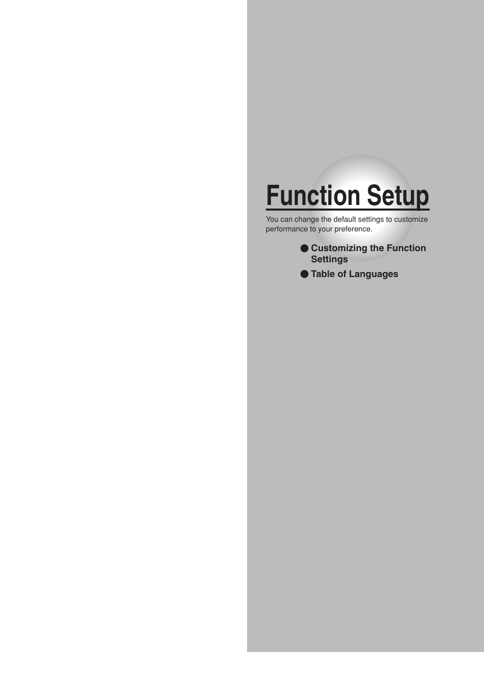 Function setup | Toshiba SD-330ESB  EN User Manual | Page 57 / 72