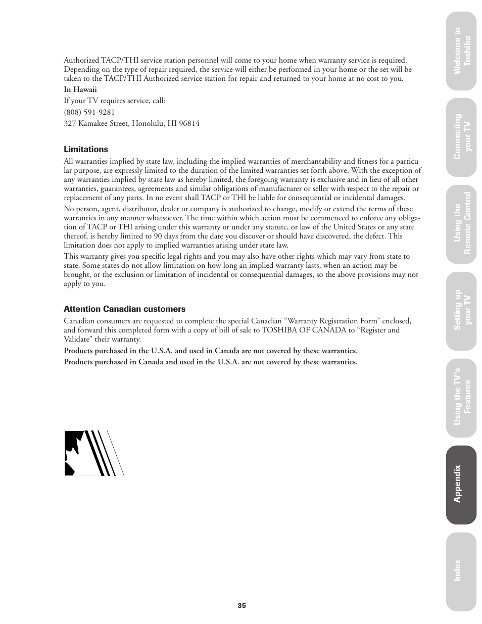 Toshiba Color Television 36A11 User Manual | Page 41 / 44