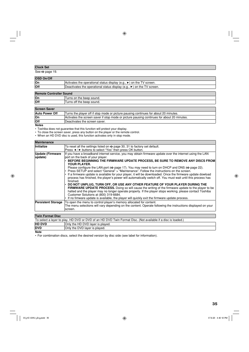 Toshiba HD-A3KC User Manual | Page 35 / 48