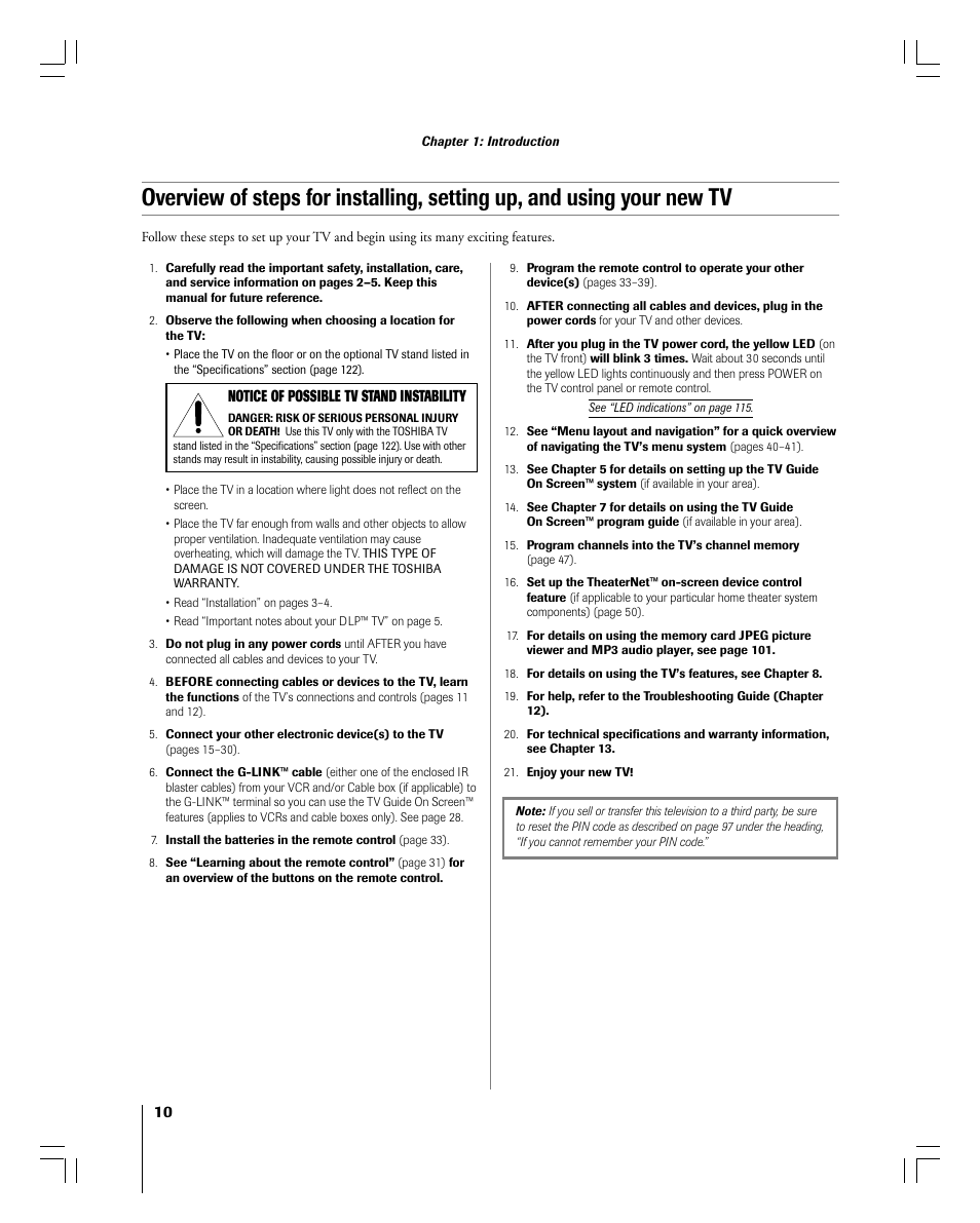 Toshiba 56MX195 User Manual | Page 10 / 128