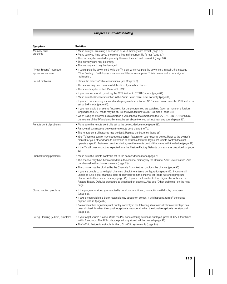 Toshiba 56MX195 User Manual | Page 113 / 128