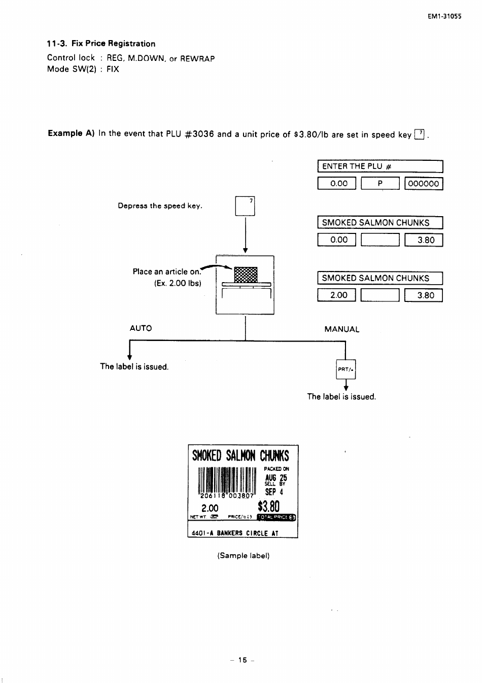 Sep 4, Skoked salhoii chunks | Toshiba TEC EMl-31055 User Manual | Page 18 / 55