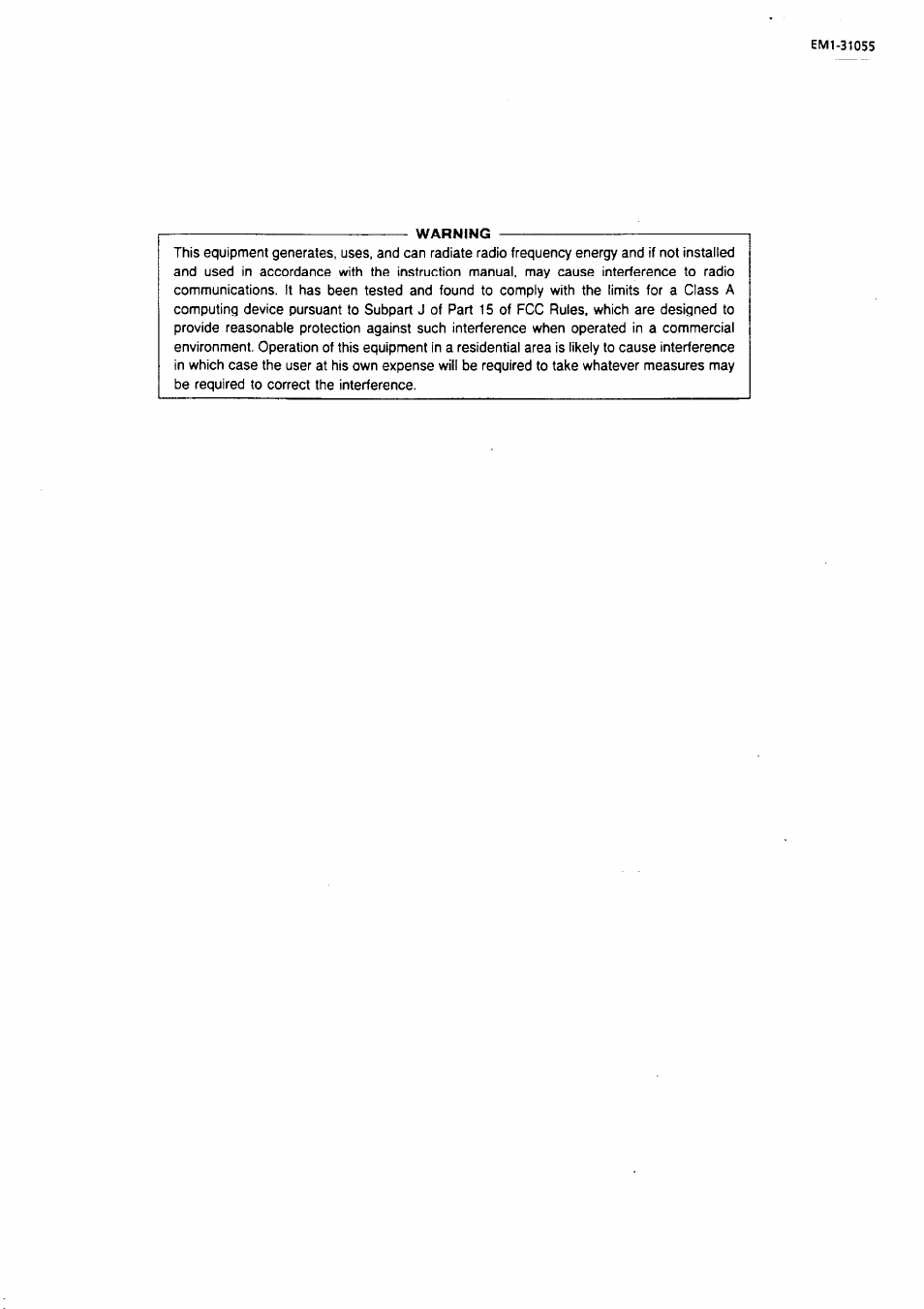 Warning | Toshiba TEC EMl-31055 User Manual | Page 2 / 55