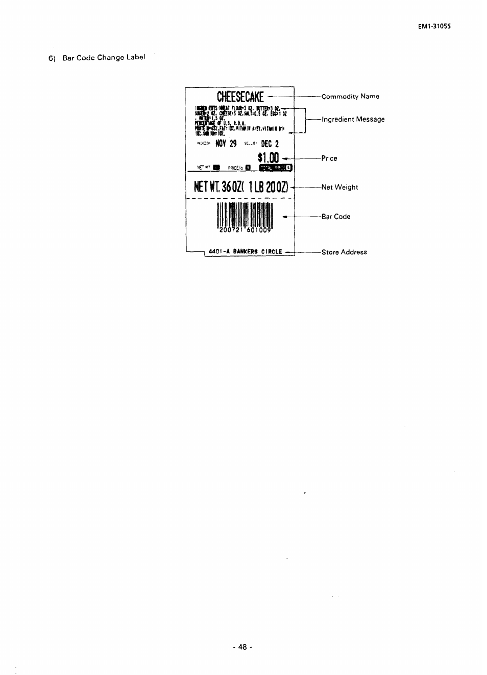 Nov 29 dec 2, Cheesecake | Toshiba TEC EMl-31055 User Manual | Page 51 / 55