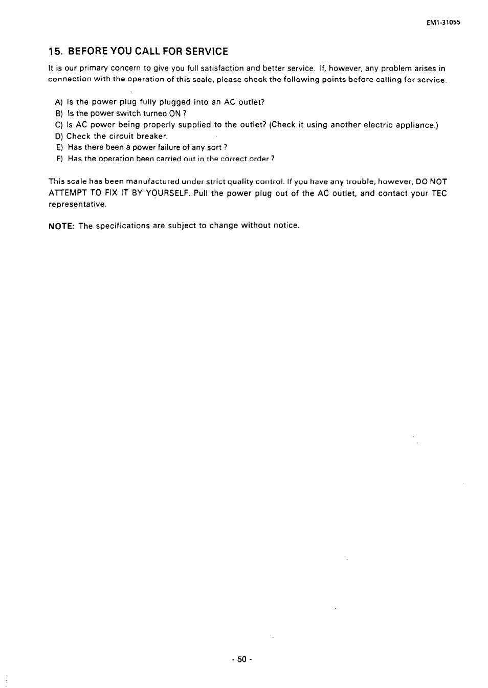 Toshiba TEC EMl-31055 User Manual | Page 53 / 55