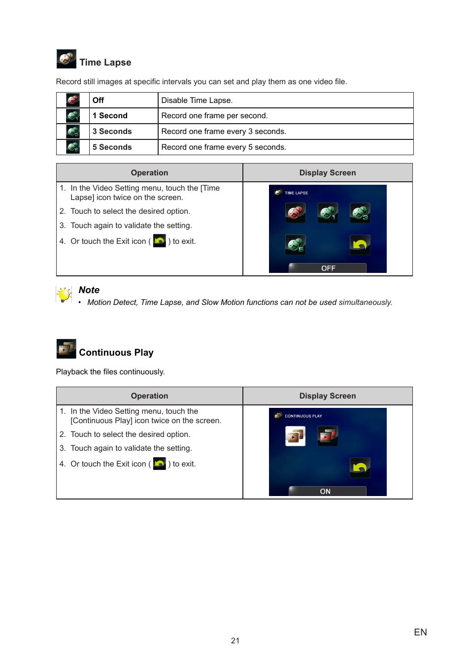 Toshiba CAMILEO P20 User Manual | Page 21 / 47