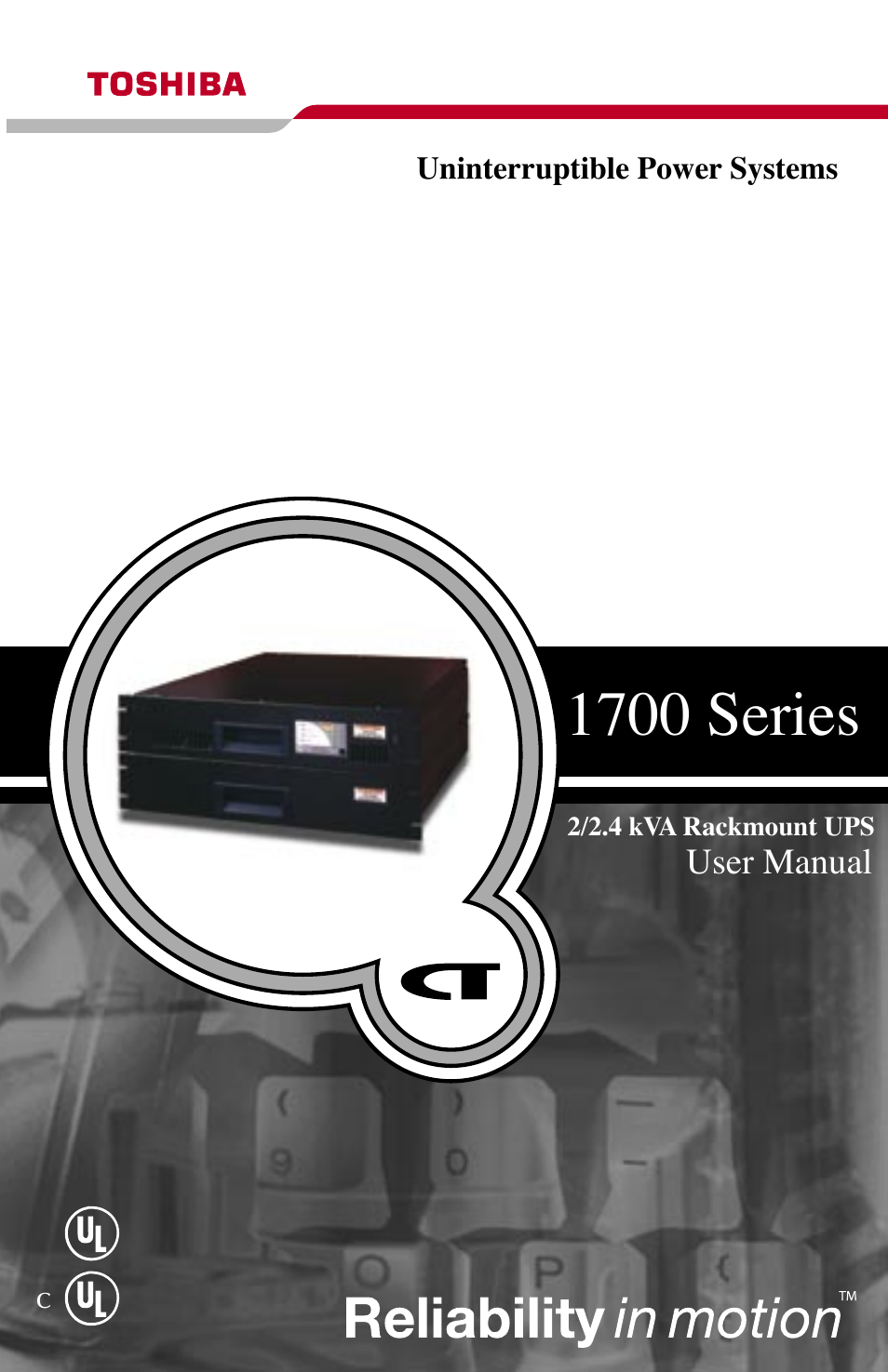 Toshiba RELIABILITY IN MOTION 1700 User Manual | 39 pages