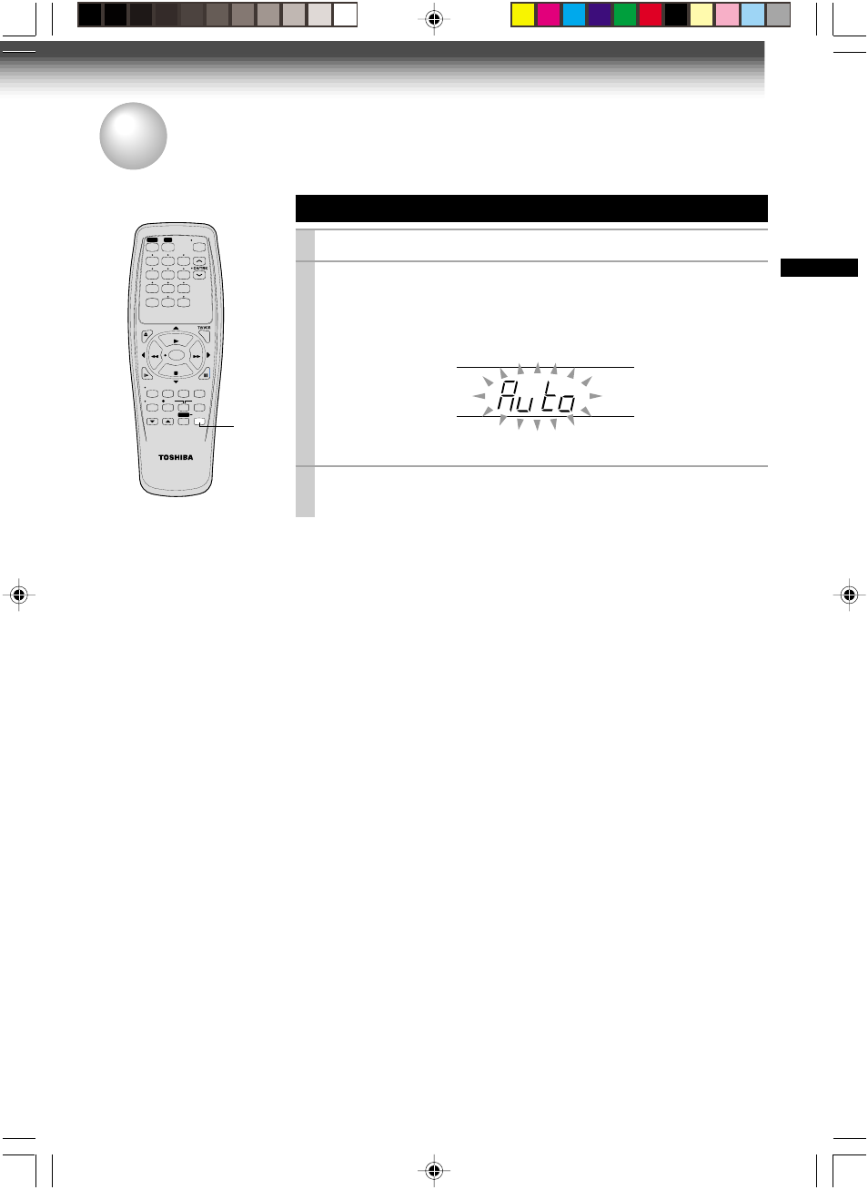 Auto set up, Plug the vcr into the ac outlet, Prep ara tion | Preparation | Toshiba W-515 User Manual | Page 13 / 34