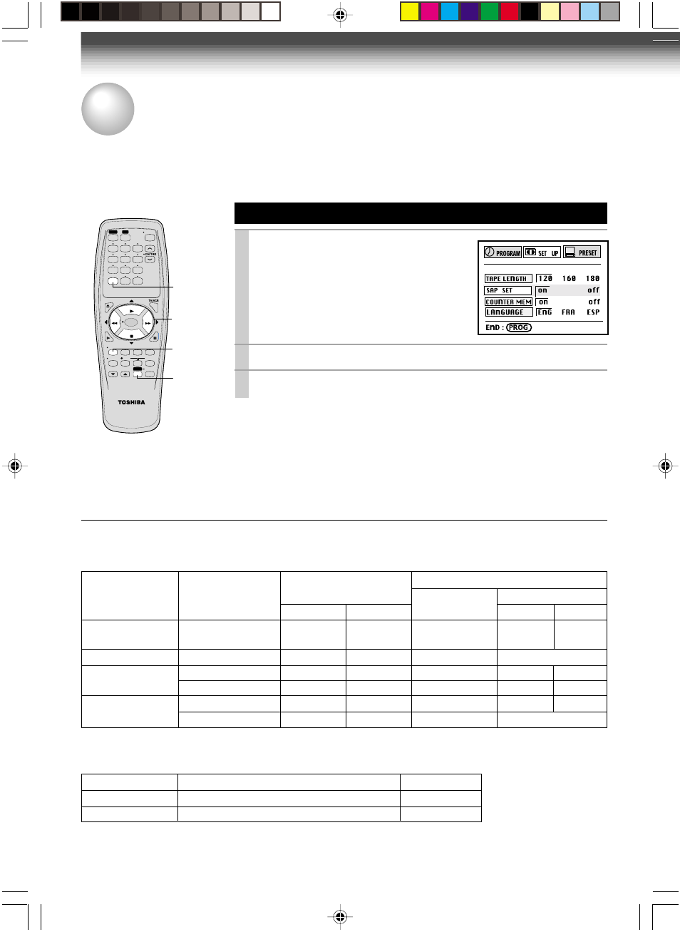 Mts broadcast compatibility, Recording the sap/stereo broadcast, Press prog . once to exit | Perform a recording, Selecting a sound | Toshiba W-515 User Manual | Page 28 / 34