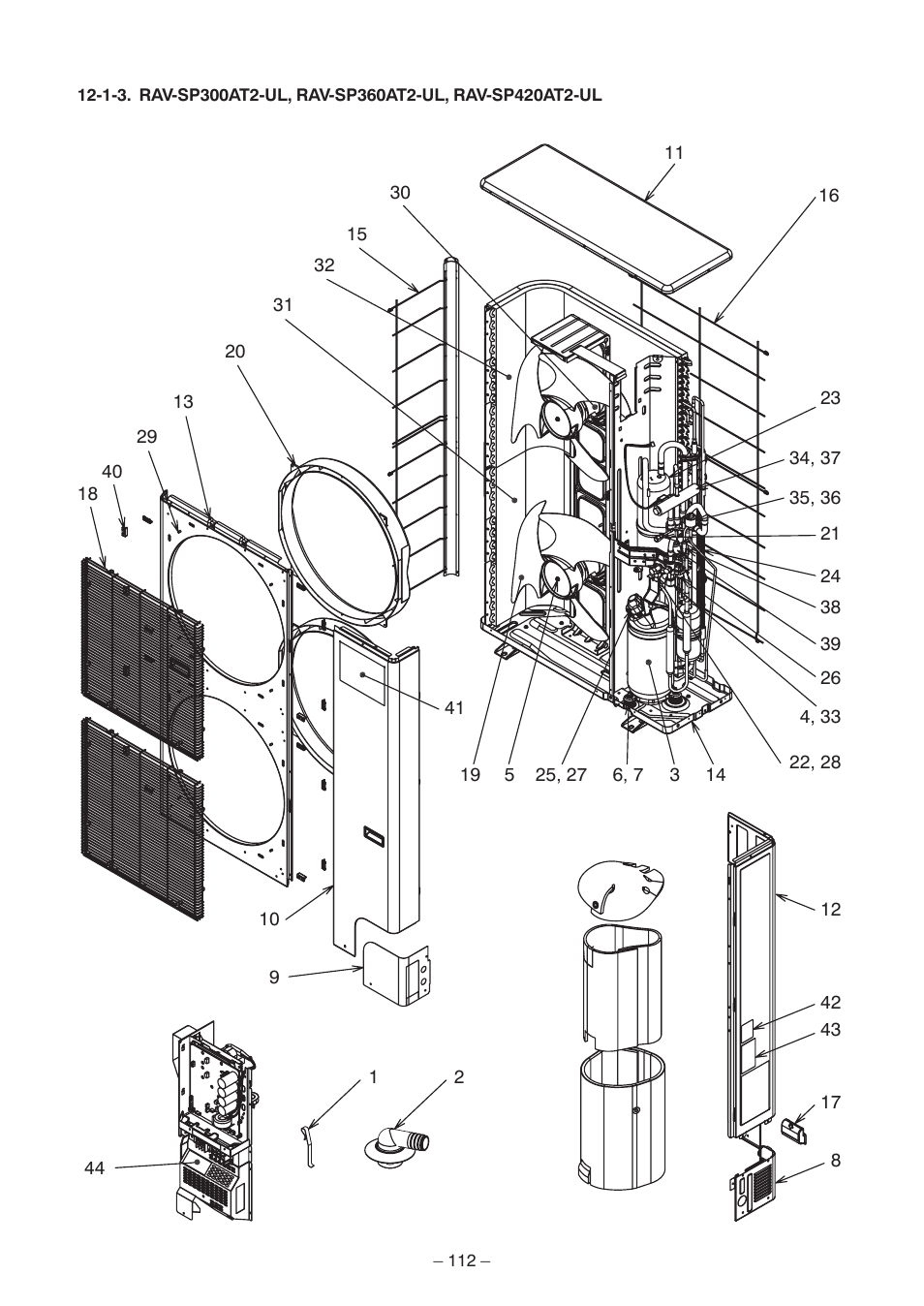 Toshiba CARRIER RAV-SP300AT2-UL User Manual | Page 112 / 116