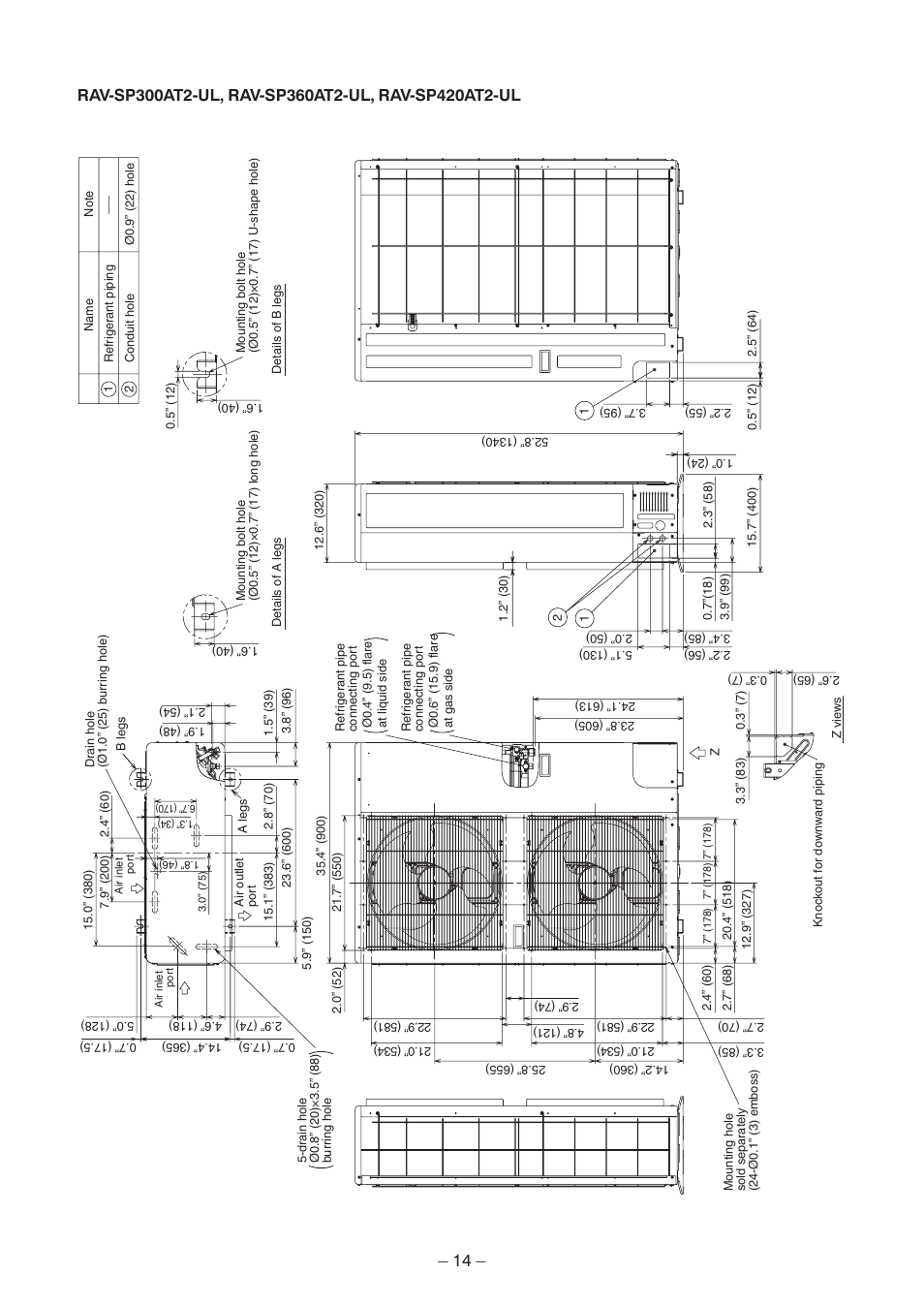 Toshiba CARRIER RAV-SP300AT2-UL User Manual | Page 14 / 116