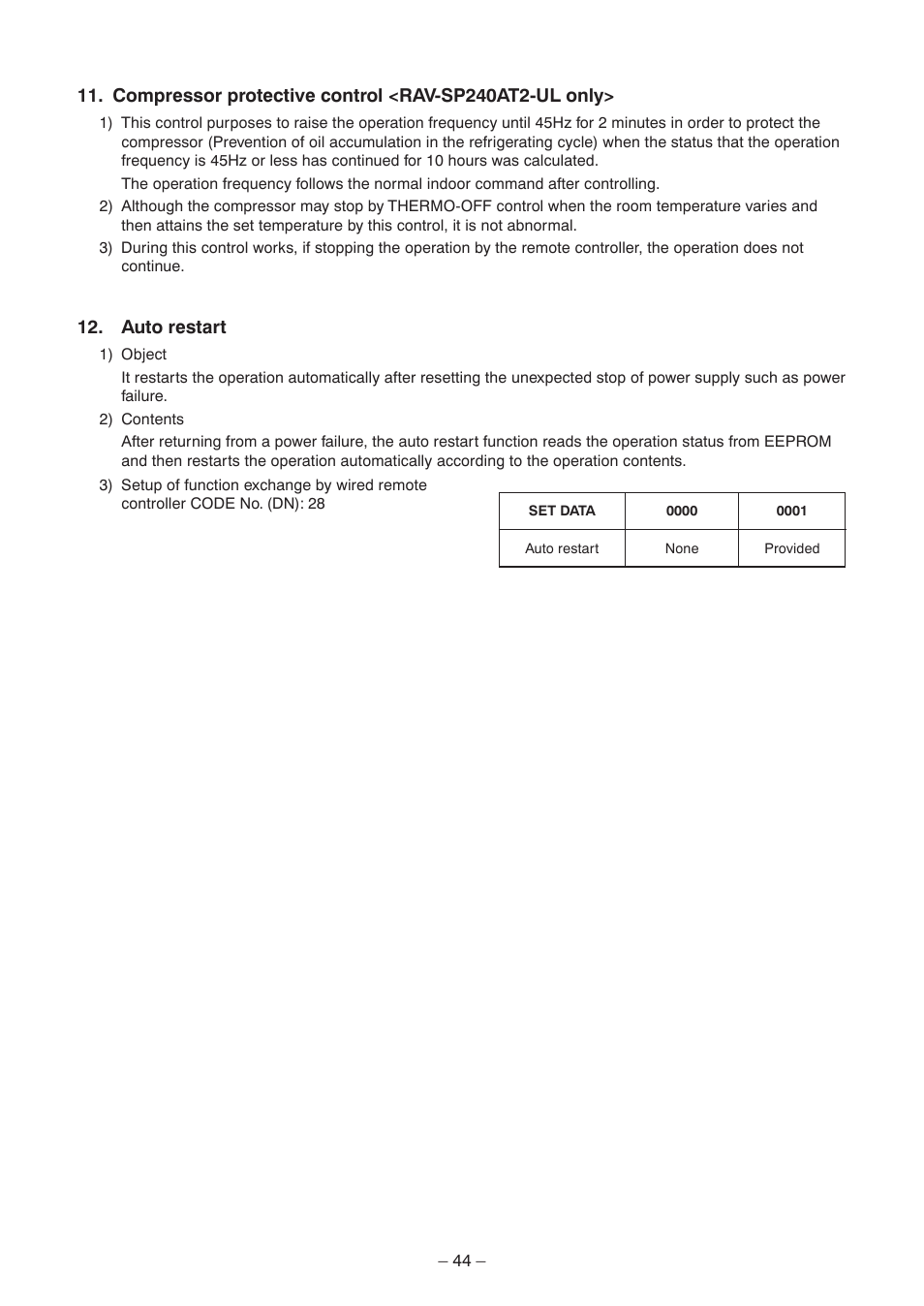 Toshiba CARRIER RAV-SP300AT2-UL User Manual | Page 44 / 116
