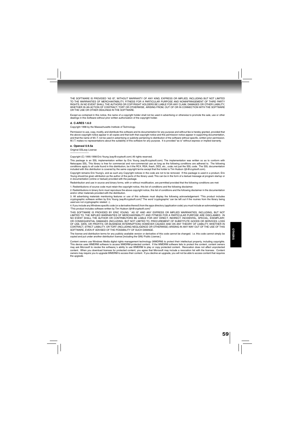 Toshiba bdx5200ku User Manual | Page 59 / 60