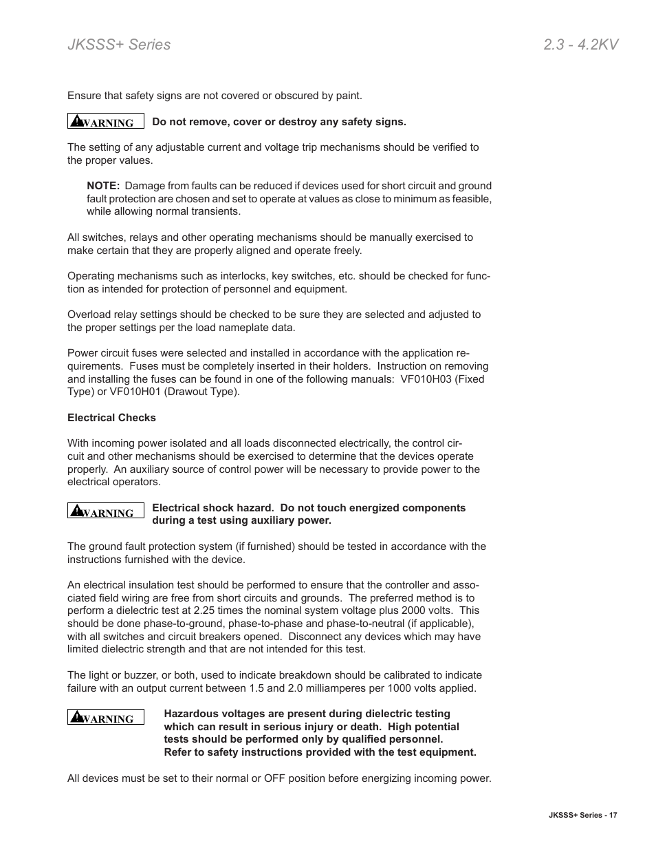 Jksss+ series 2.3 - 4.2kv | Toshiba VF010H05 User Manual | Page 23 / 106