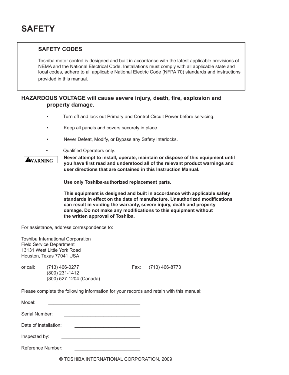 Safety | Toshiba VF010H05 User Manual | Page 4 / 106