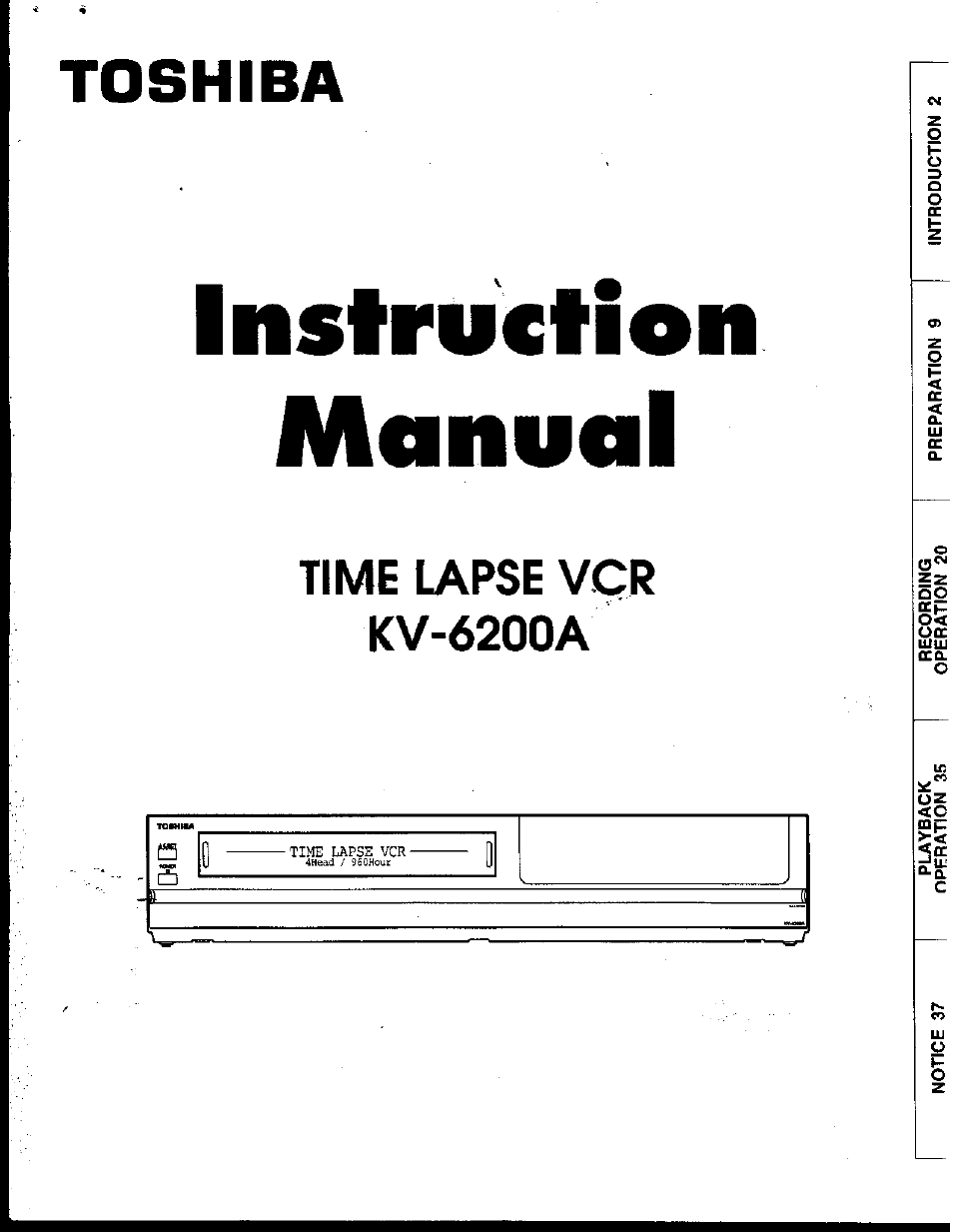 Toshiba KV-6200A User Manual | 44 pages