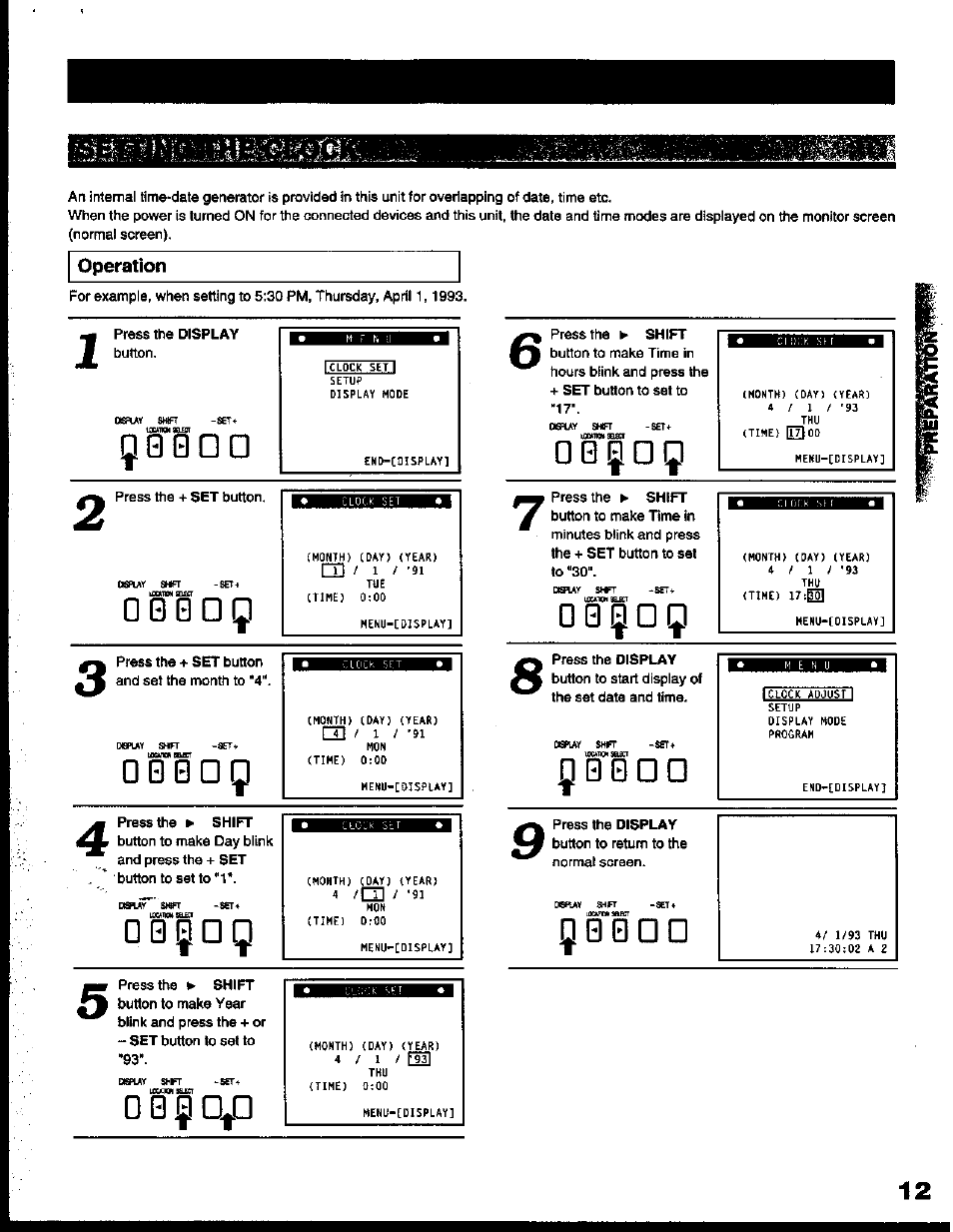 Operation, 500gd, O00d5 | 500dd, 5 0 0 d d, O 0 0 d 5, 0 g d g, 0 5 d ^ a | Toshiba KV-6200A User Manual | Page 13 / 44