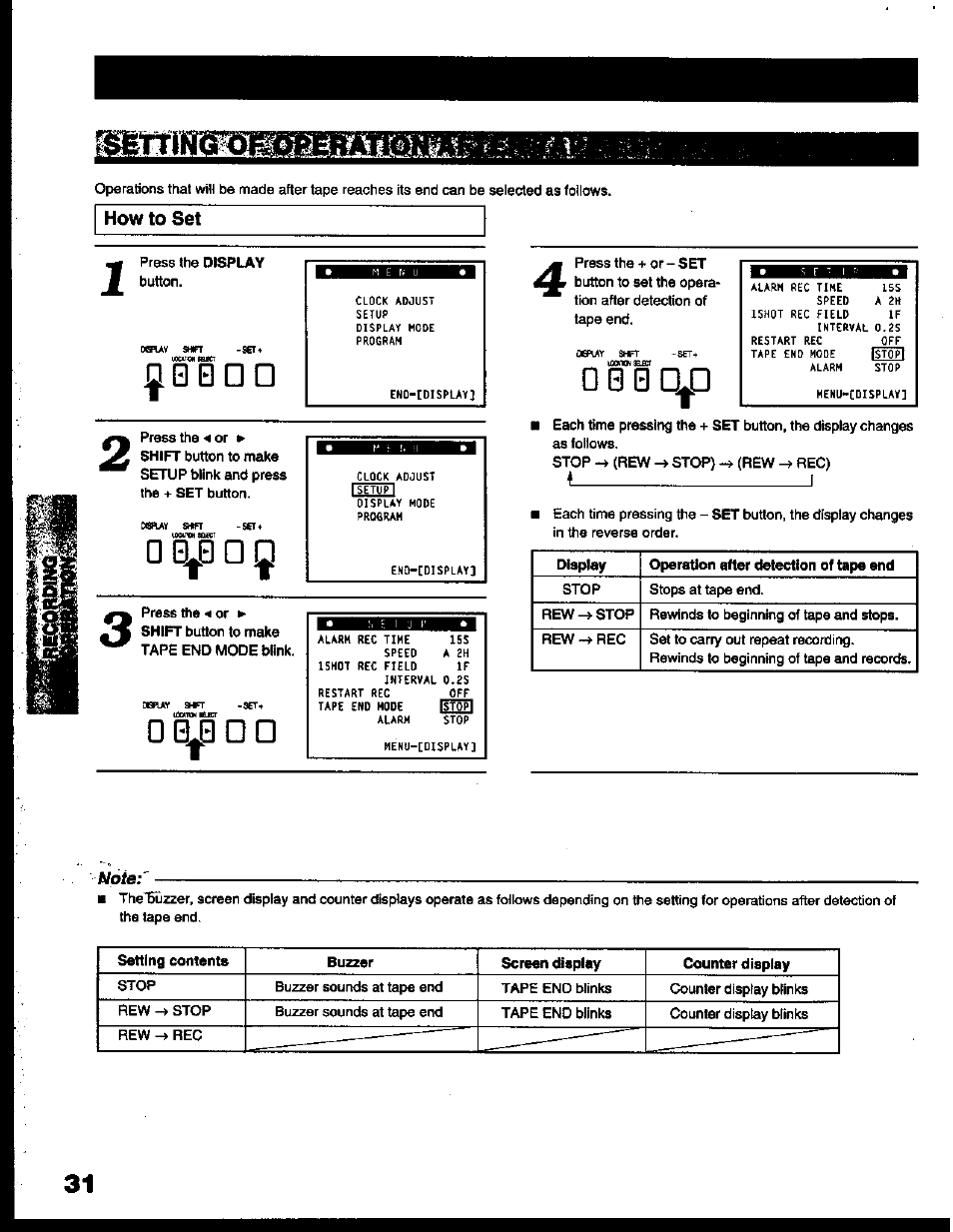 How to set, Gbgg, G b g g | 0 ^ g ! j, О 0 0 р | р | Toshiba KV-6200A User Manual | Page 32 / 44